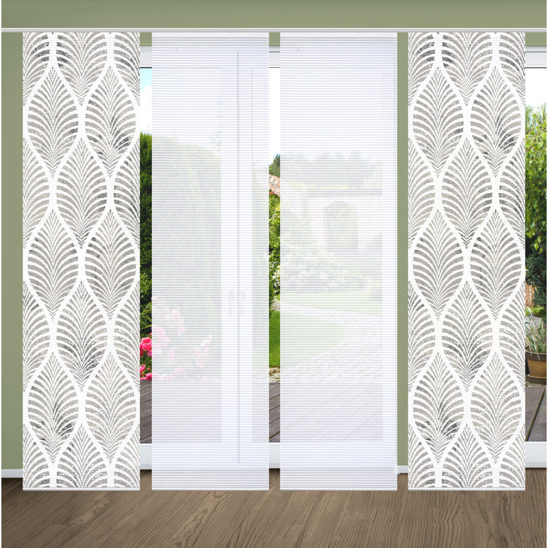 Polyester Semi Sheer Track Insert Sliding Panel