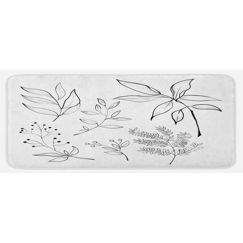 Tapis de cuisine botanique
