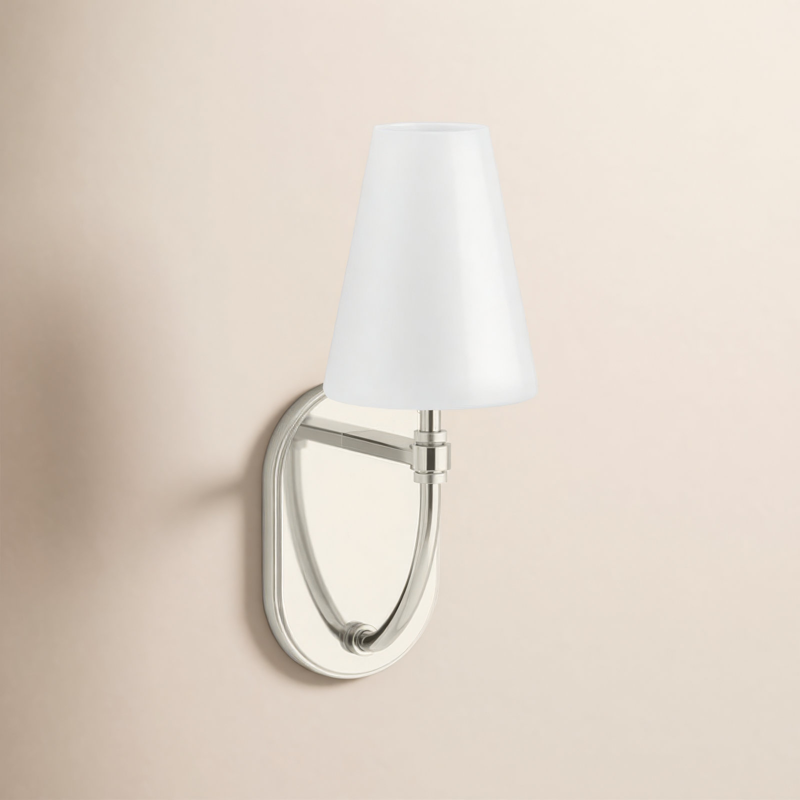 Kohler Kernen Single Light Armed Sconce, Polished Nickel