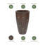 Pot à fleurs rond écologique ECOBO, utilisation intérieure / extérieure Vicenza, utilisation quatre saisons-38361599-21732508