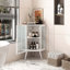 Armoire 22,25 po avec porte en verre trempé et tablettes de rangement pour la salle de bain, le salon et la chambre à coucher