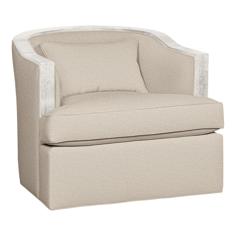 Fauteuil d'appoint pivotant Thom Filicia, Vapeur Nadia, Casablanca