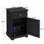 Jianglin 40cm W Manufactured Wood Bedside Table-628663734