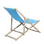 Ensemble de 2 chaises de plage pliantes en bois pour l'extérieur, réglables en hauteur et portatives