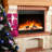 36"Electric Fireplace Insert,Four 3D Color with Log and Flame, Adjustable Flame Speed-1518777610