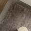 Tapis gris uni en viscose tissé à la main Rectangle Visca-1230264498