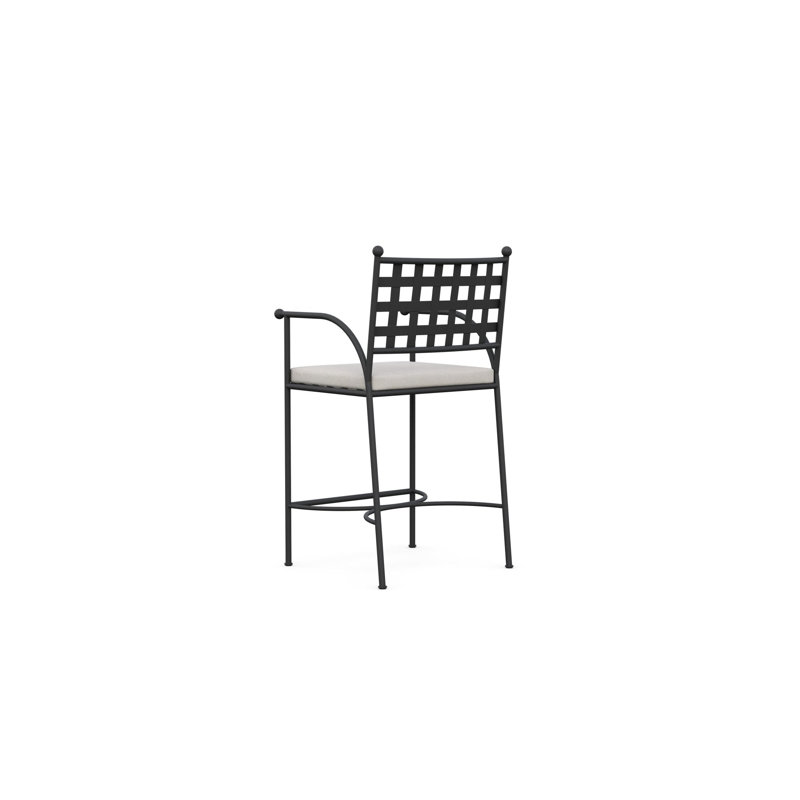 Athens Counter Stool + Linen Cushion, 28.13"
