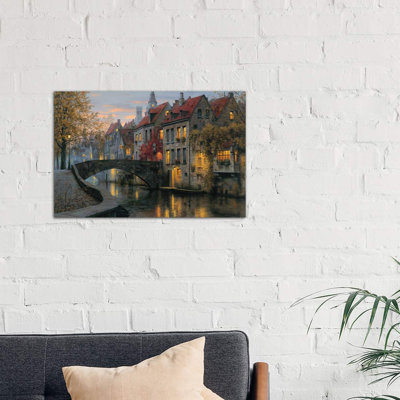 Silent Evening by Evgeny Lushpin - Wrapped Canvas Painting