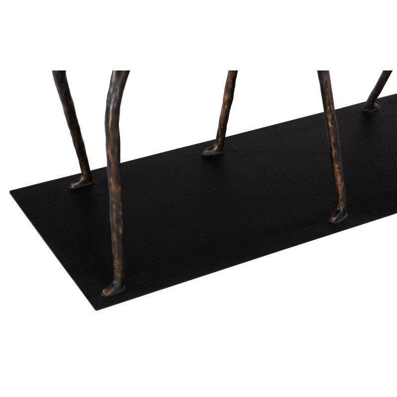 Atlas 60'' Natural Wood and Black Metal Console Table