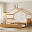 Lit en bois avec lit gigogne simple-118550666-118550669