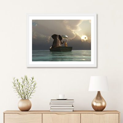 «Elephant and Dog Are Floating In A Boat» - reproduction