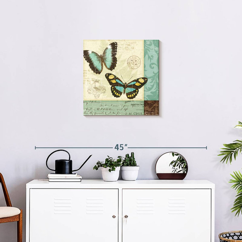 Patchwork de papillon Brampt, H 20 po x l 20 po