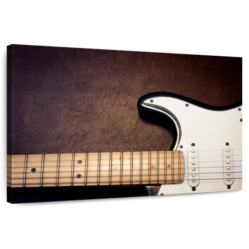 Abarca White Electric Guitar, 30" H x 45" W