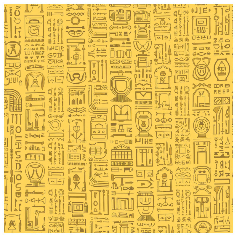 Rideaux de douche Hiéroglyphic Symbols Extra Long, L 70 po x H 72 po