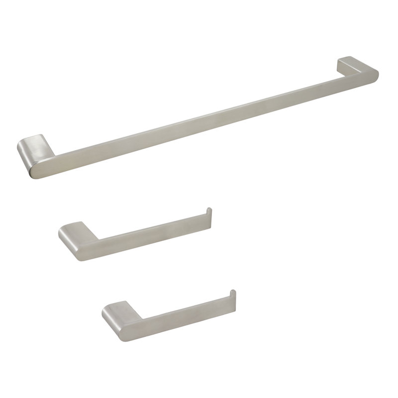 Ensemble de quincaillerie de salle de bain 3 pièces, Nickel brossé