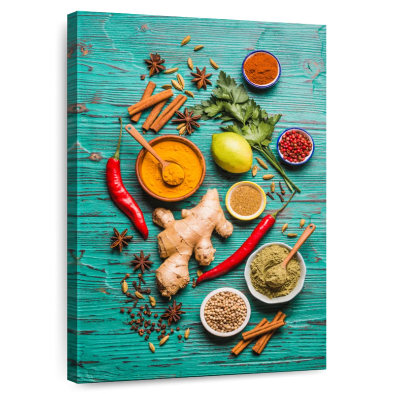 Yarlin Healthy Spices Table, 48" H x 32" W