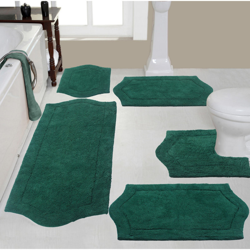 Tapis pour salle de bain Morissette, Vert forêt