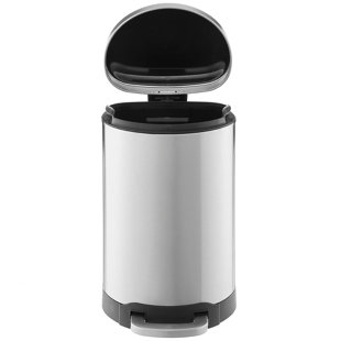 1.6 Gallon Semi-Round Step On Trash Can