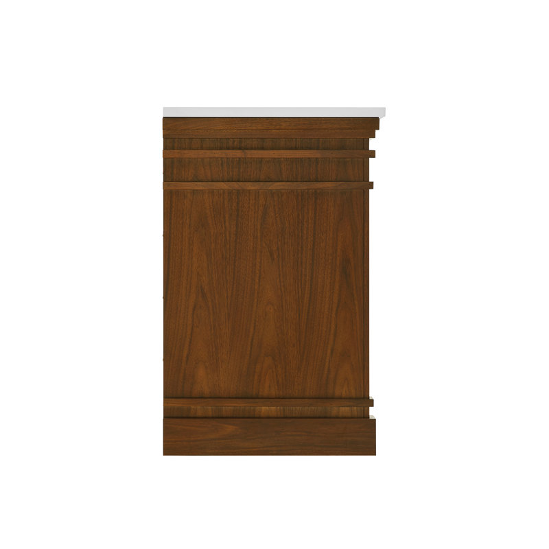 FLW Harmony 36 Wood Sink Vanity, Walnut, 36