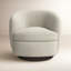 Fauteuil demi-tonneau pivotant rembourré Marcy-1472019656