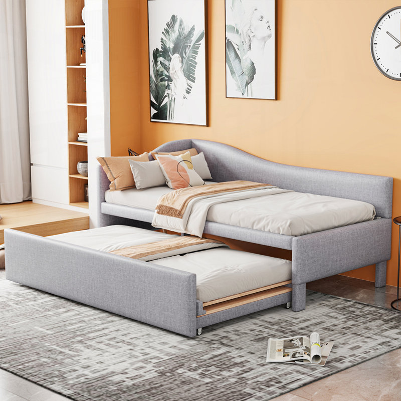 Versatile Upholstered Daybed with Extraordinary Comfort and Functionality, Gray