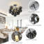4 - Light 40cm Modern Sputnik Glass Bubble Semi Flush Mount