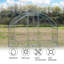 Cage à poules en métal avec cage imperméable et anti-UV pour utilisation dans une cour arrière extérieure avec toit en forme de dôme -658498560