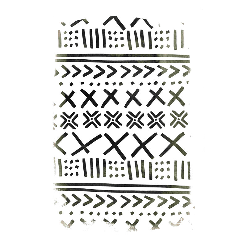 Motif abstrait de boue, H 12 po x l 8 po