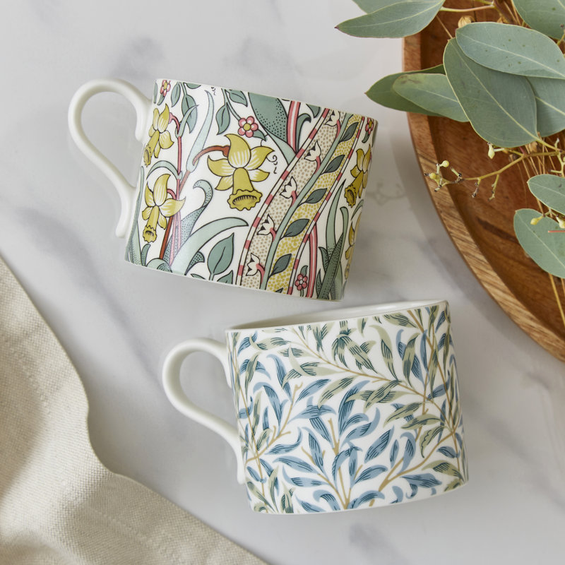 The Original Morris & Co. Daffodil 2 Piece Mugs Set