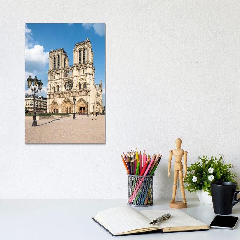 Cathedral Notre-Dame De Paris by Jan Becke - Wrapped Canvas Print, 20.32 cm H x 30.48 cm W