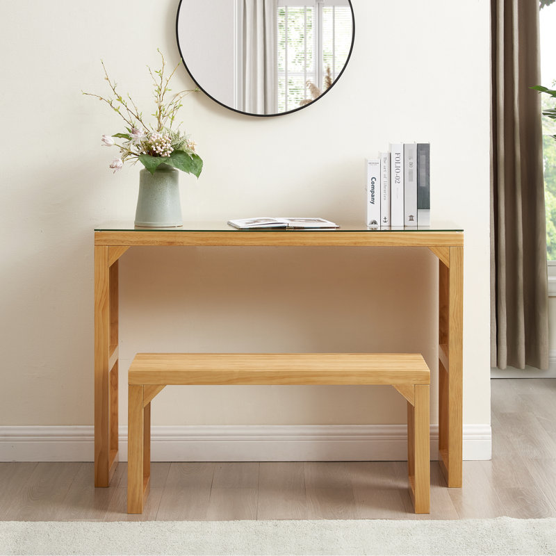 Table et banc en bois de pin - rehausse la beauté de la pièce, idéale pour un usage quotidien