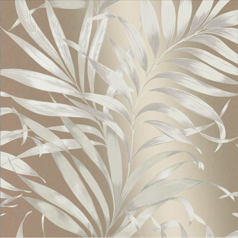 Yasuni Floral Metallic Wallpaper Roll, Nude