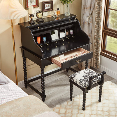 Ensemble de coiffeuse avec miroir et tiroirs