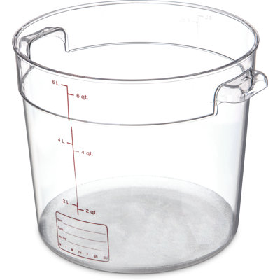 Carlisle Food Service Products 1.5 Gallons Circle Plastic Food Storage Container