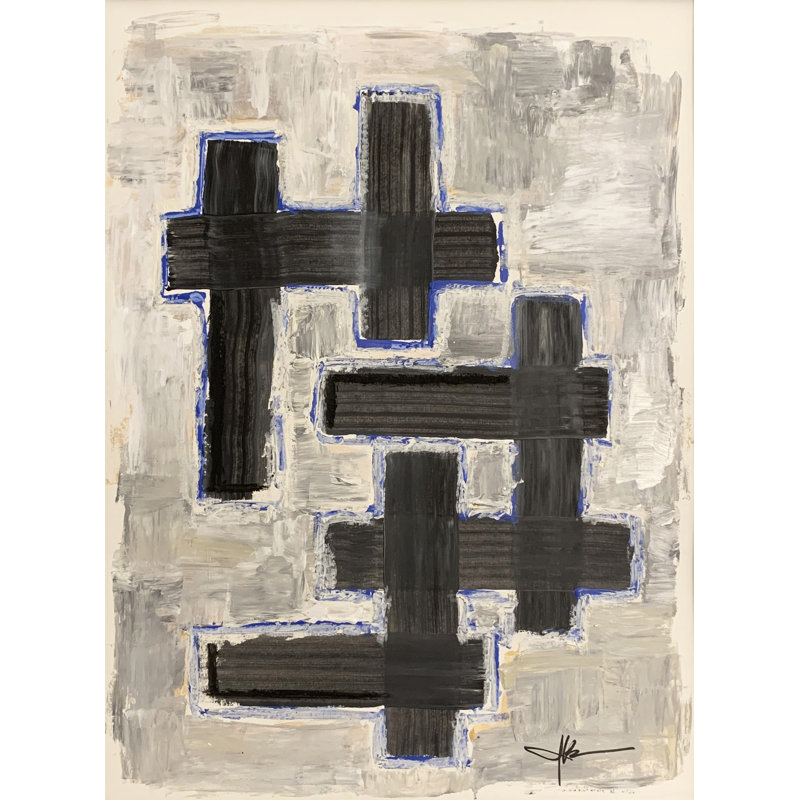 One-of-a-Kind Original Untitled 95 by J. Kent Martin - Unframed Painting Print on Paper