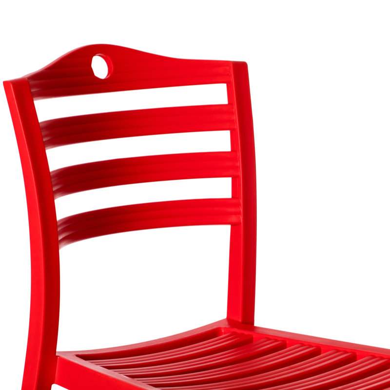 Barnesville 18.5'' H Stacking Side Chair, Red, 1