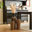 Ensemble de 3 vases en rotin tissés à la main