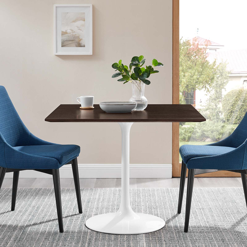Lippa Square Wood Grain Dining Table, Cherry Walnut, 36" L x 36" W