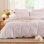Ensemble d'édredon Nœuds papillon à carreaux roses Ensemble de literie édredon Motif réversible douillette en microfibre respirante et taie d'oreiller