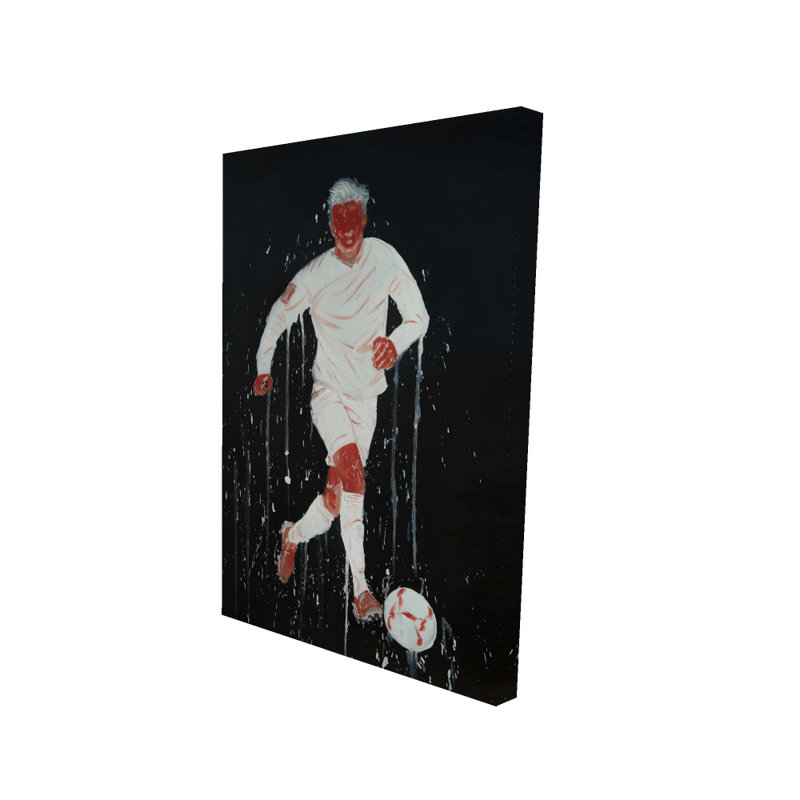 «Soccer Player - Red Man», art sur toile pour la décoration intérieure