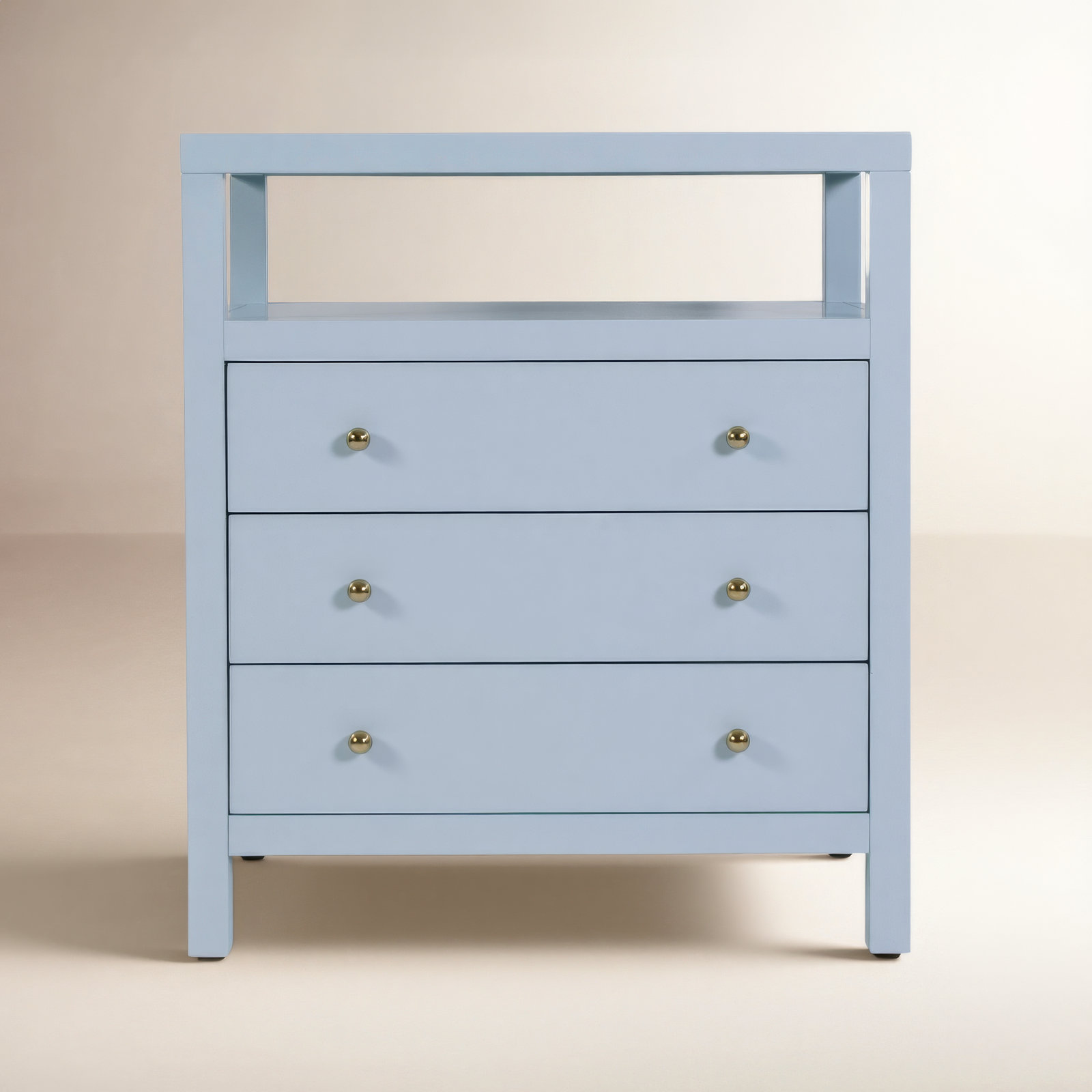 Celine 27" 3-Drawer Nightstand, Light Blue