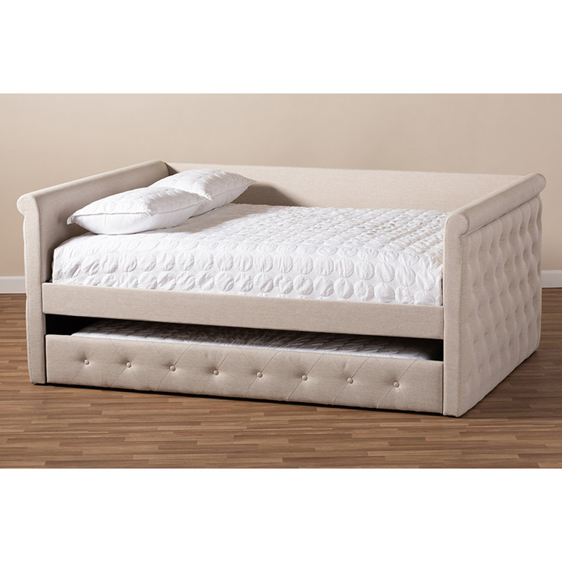 Monastiri Upholstered Daybed, Queen, Light Beige