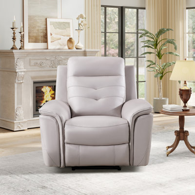 Alteo 39.4" Wide Modern Vegan Leather Power Recliner Chair with USB