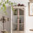 White + Burlywood Solid Wood Display Cases