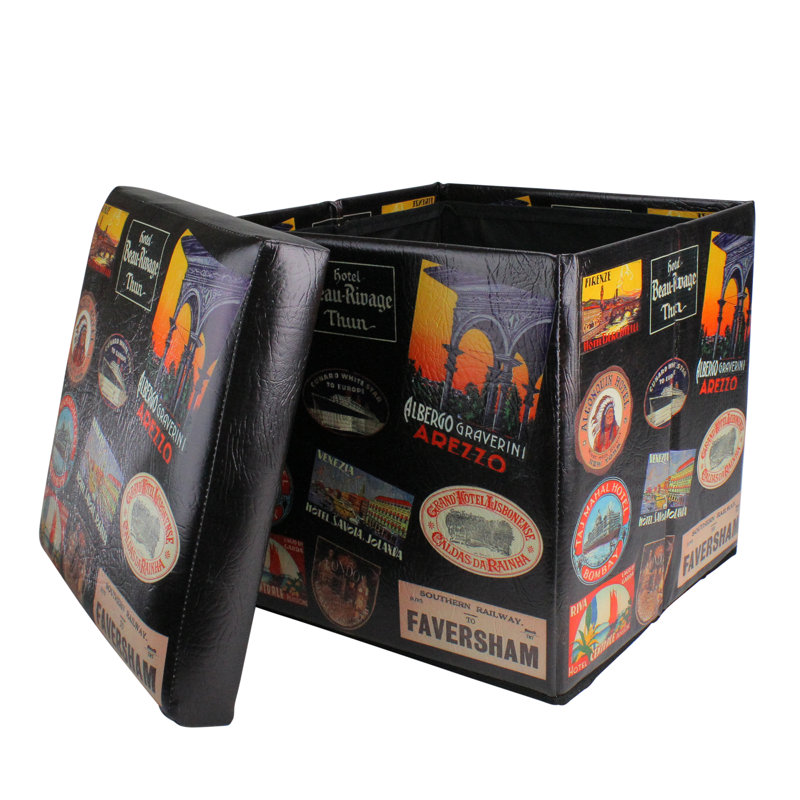 Repose-pieds de rangement pliable 15 po