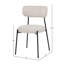Chaise rembourrée Delisle, blanc os-1436971583
