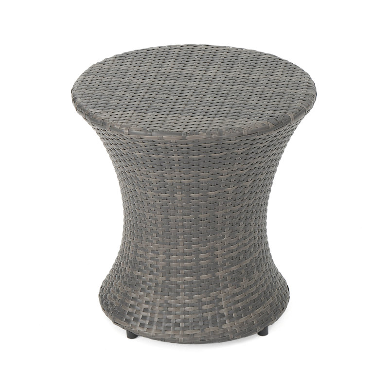 Stylish Grey Table - & Aluminum, 19.69" D Outdoor Side , H, Gray