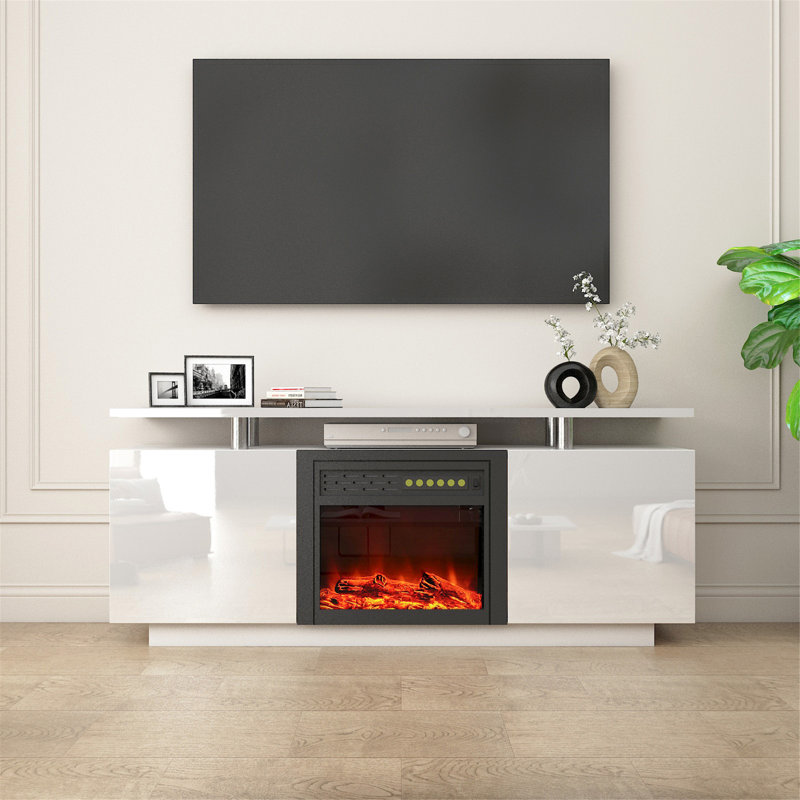 Meuble télé, meuble télé avec foyer