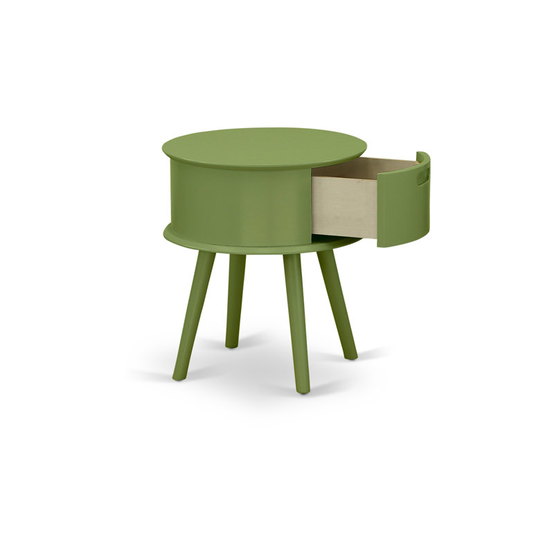 1 Pc beautiful Gordon modern nightstand with Drawer, 1-Pack, Clover Green Finish, Clover Green