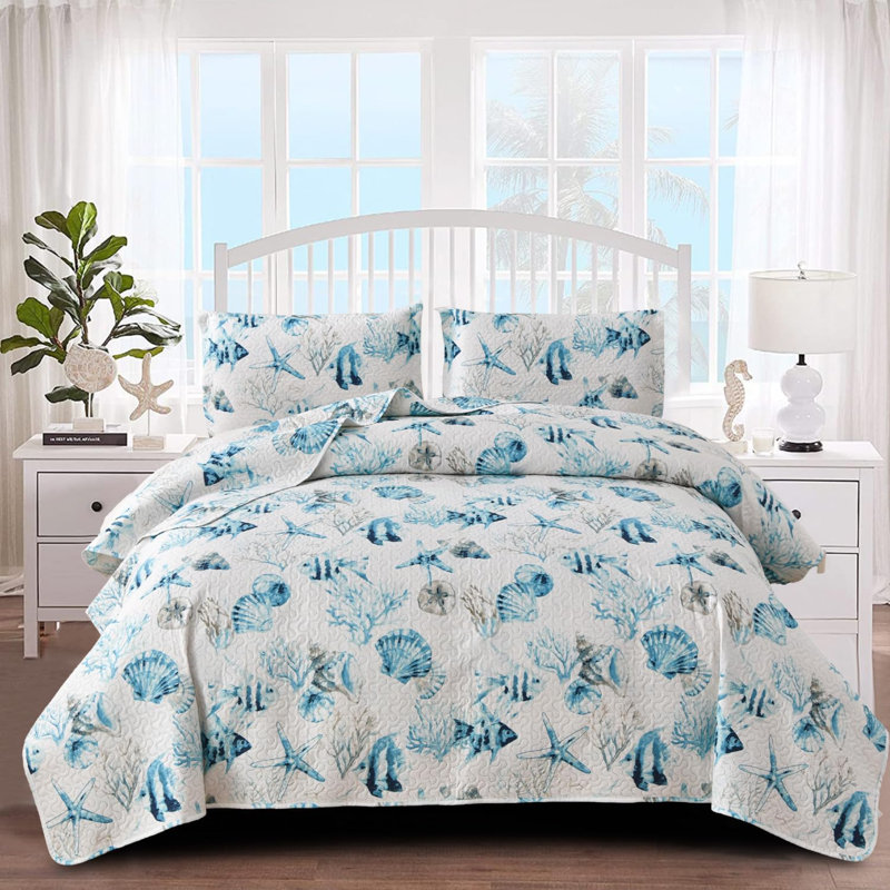 Ensemble de courtepointe Beach Coastal